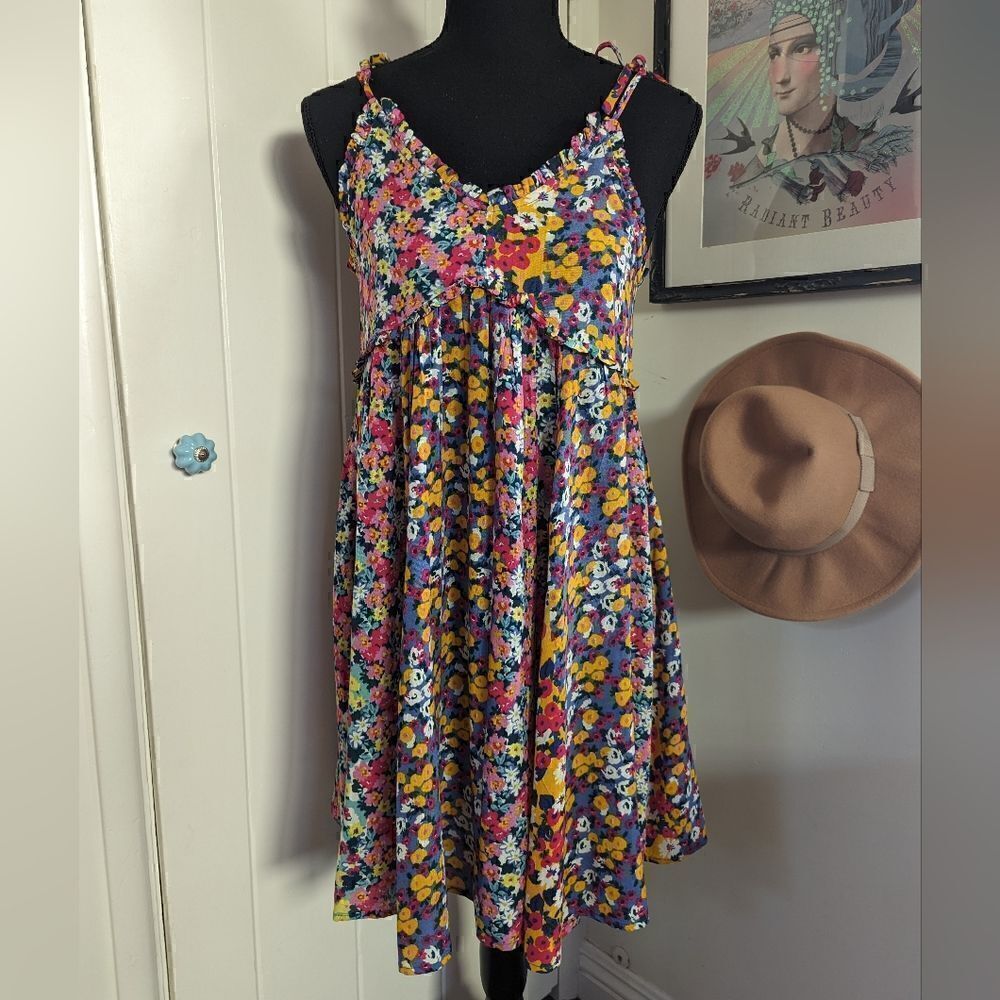 Patrons of Peace Floral Dress XS Coastal Cowgirl 90s Boho Romantic Gardencore - Picture 9 of 14
